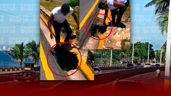 Peticion Publica al Ayuntamiento de Santo Domingo Este y al Ministerio de Obras Públicas y Comunicaciones para la intervención urgente del hoyo en la acera peatonal de la Avenida España.