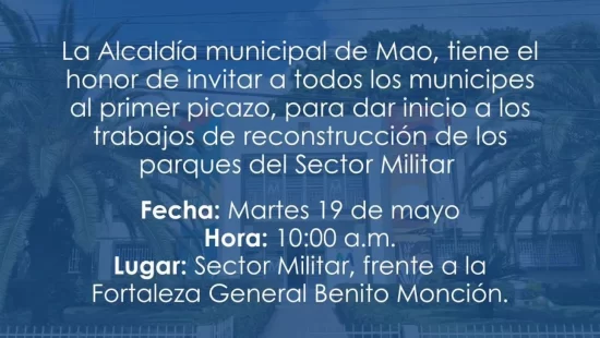 Peticion Publica al Ayuntamiento de Mao, al Ministerio de Obras Públicas y al Ministerio de Medio Ambiente para garantizar la transparencia y calidad en la reconstrucción de los parques del Sector Militar.